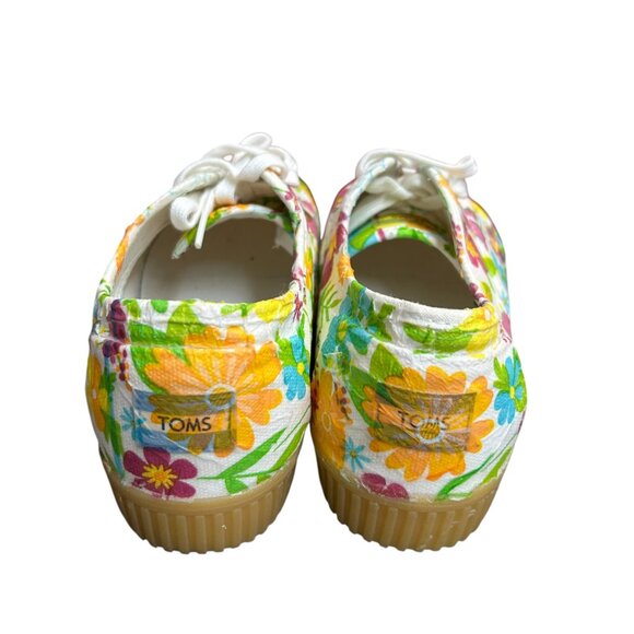 Floral Canvas Sneakers - Multicolor Toms 7.5 / 8 - Picture 9 of 9